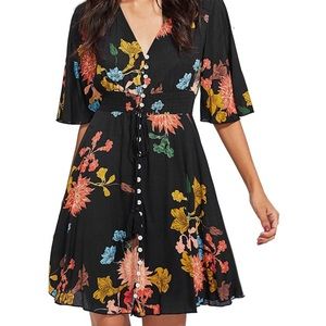 Milumia Floral button up dress